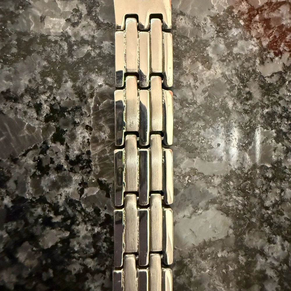 Stainless Steel Silver Link Watch Band Style Bracelet
